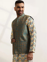 Jaket Nehru Brocade Rekaan Tenunan Anouk
