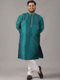 SOJANYA PLUS Saiz Besar Lelaki Motif Etnik Tenunan Rekaan Kurta Lurus Dengan Piyama