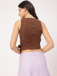 DressBerry Desert Dreams Crop Wrap Top