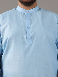 SOJANYA PLUS Size Band Collar Cotton Straight Kurta