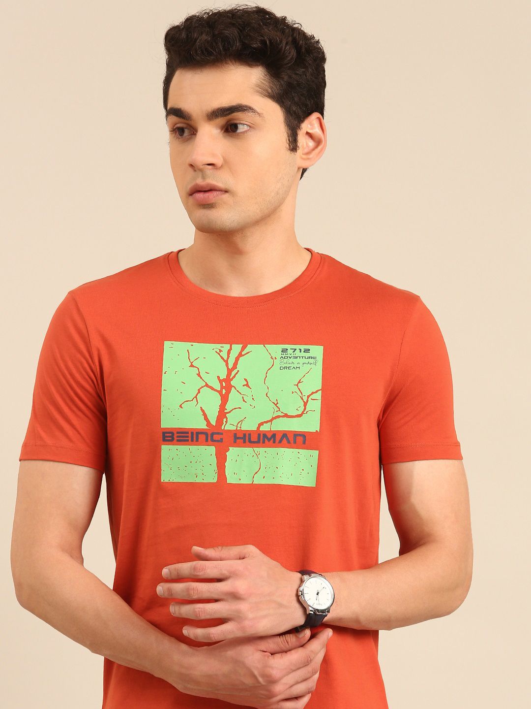 Being Human Printed Pure Cotton T-shirt
