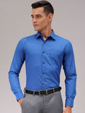The Indian Garage Co. X Luxe Men Cutaway Collar Solid Slim Fit Formal Shirt
