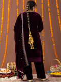 Kurta & Seluar Biasa Bersulam Bunga Mamicha Dengan Dupatta