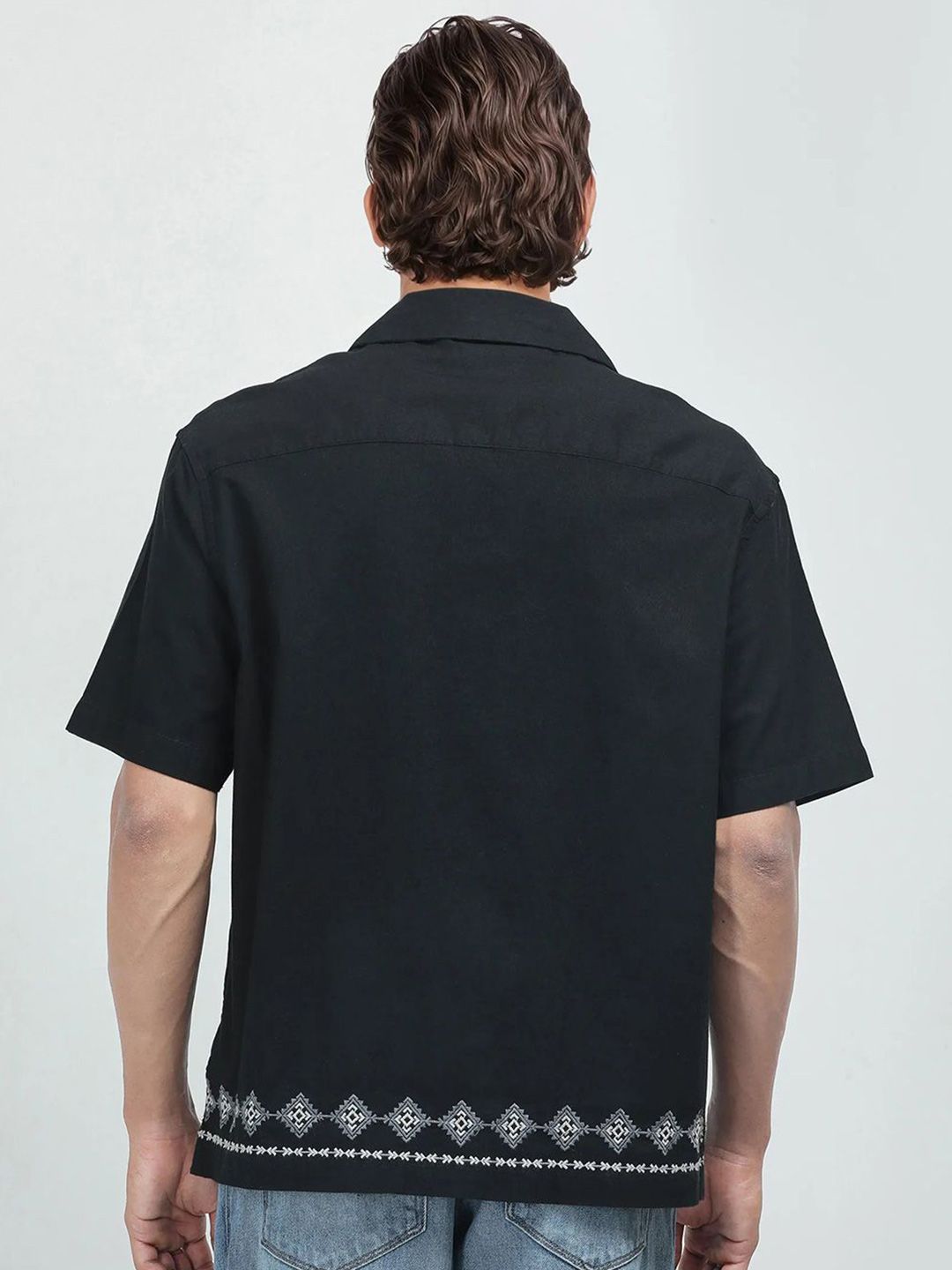 RARE RABBIT Trik Primary Men Black Shirt