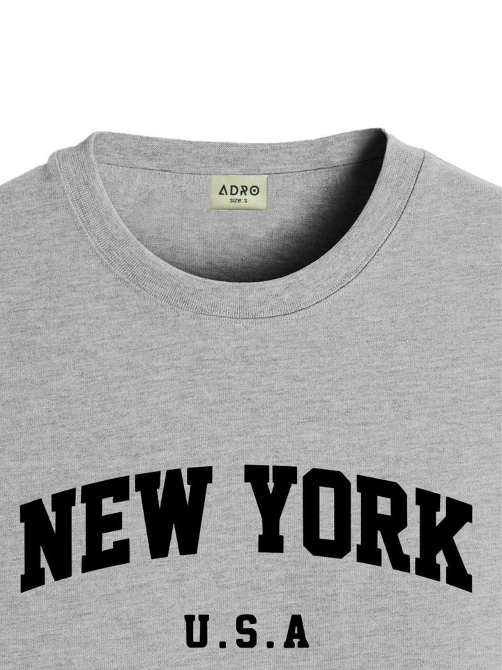 ADRO Men Typography Printed Raw Edge T-shirt