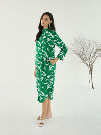 Pink Paprika by SASSAFRAS Conversational Print Shirt Midi Dress