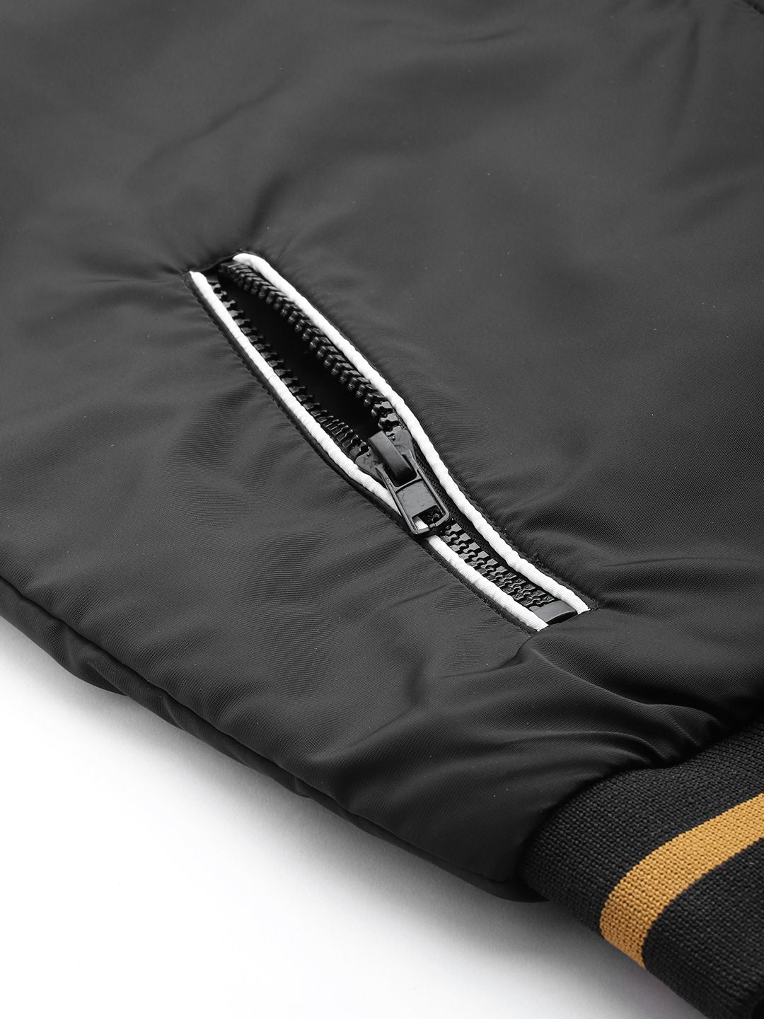 The Indian Garage Co Men Black Bomber Jacket