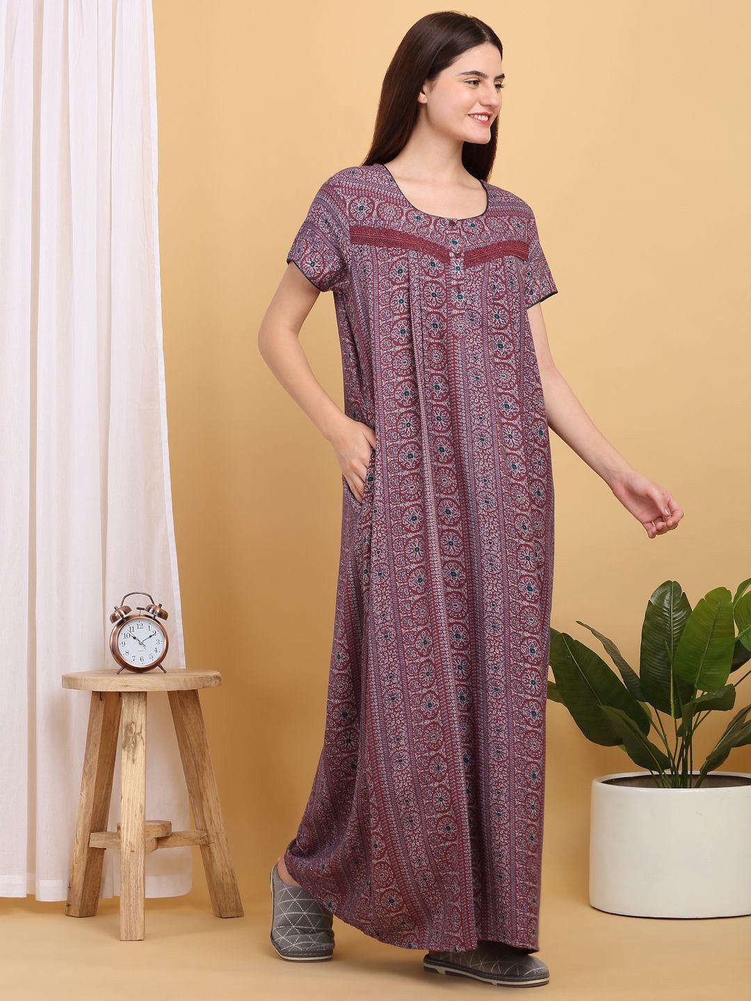Sweet Dreams Printed Maxi Nightdress