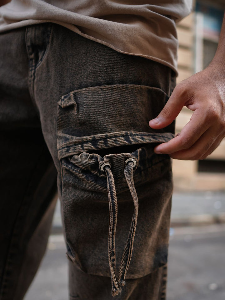 Powerlook Men Solid Loose Fit Cargos Trousers
