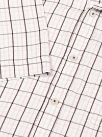 Thomas Scott Men Smart Spread Collar Tartan Checked Cotton Formal Shirt
