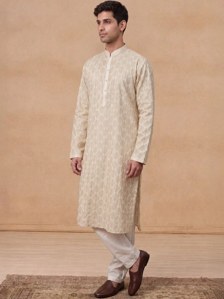 House of Chikankari Men Geometric Kurta