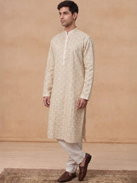 House of Chikankari Men Geometric Kurta