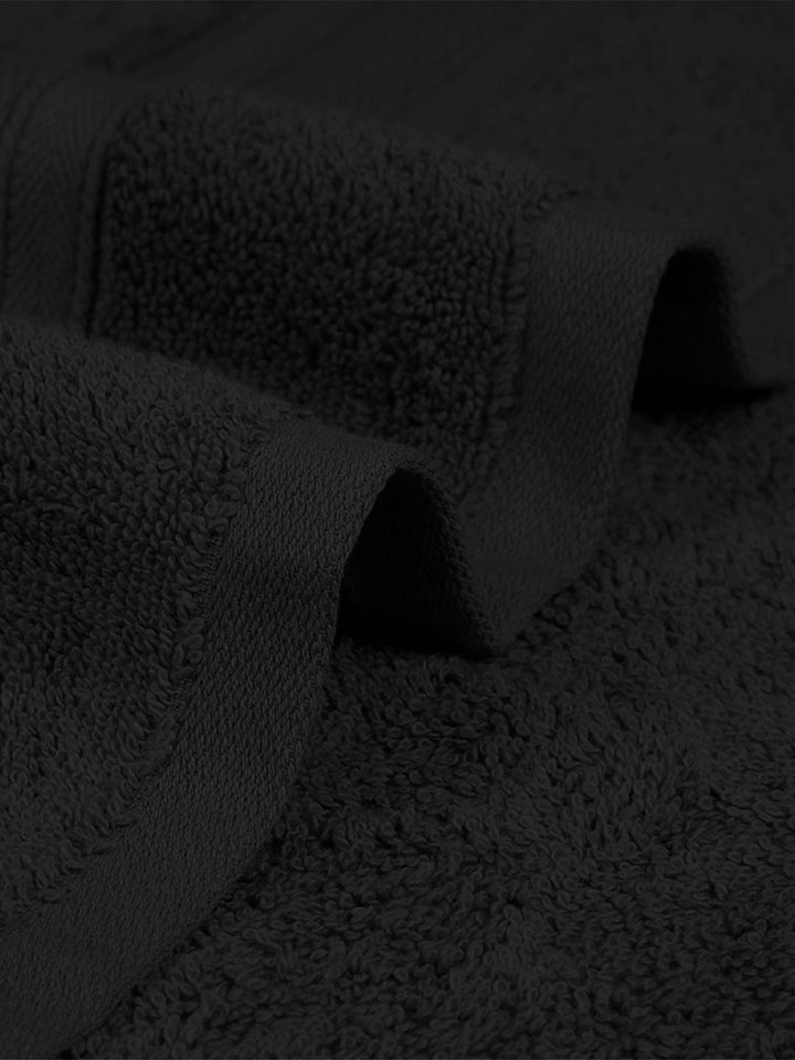 MYTRIDENT Black 2 Pieces Cotton 500 GSM Bath Towel