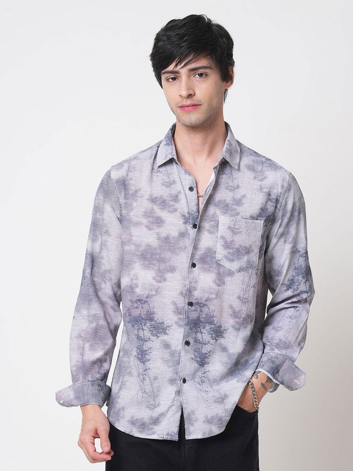 VASTRADO Men Classic Slim Fit Opaque Printed Casual Shirt