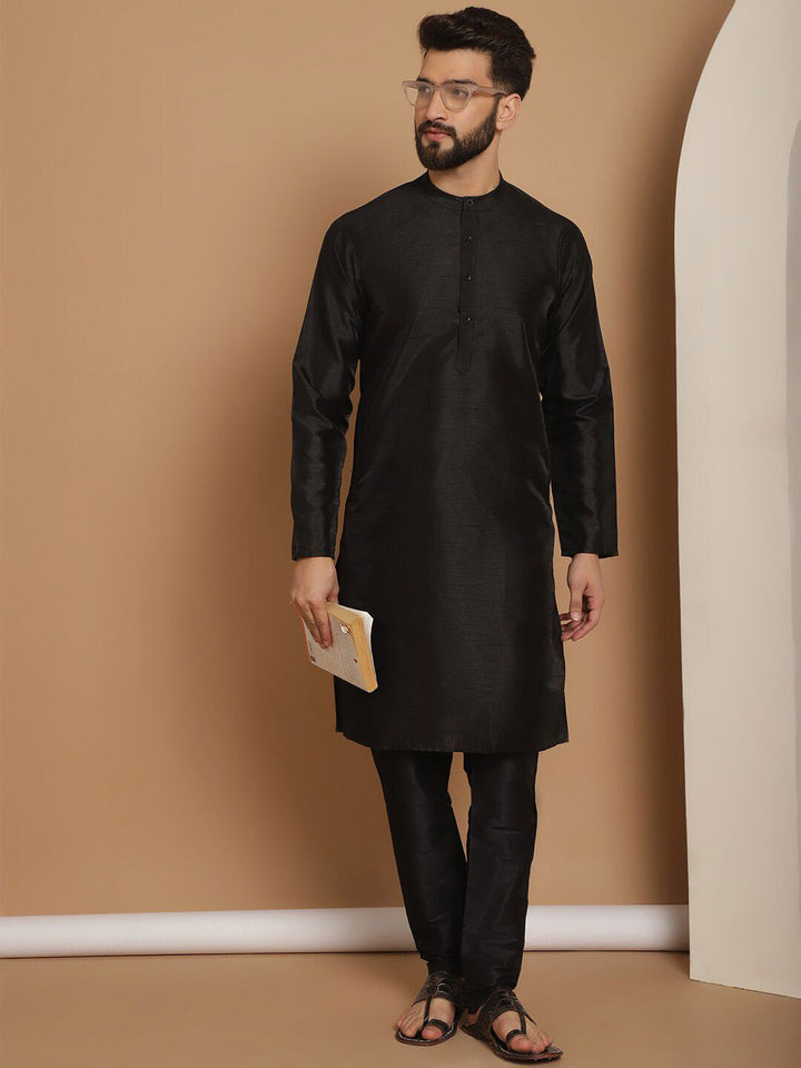 Anouk Mandarin Collar Straight Kurta with Churidar