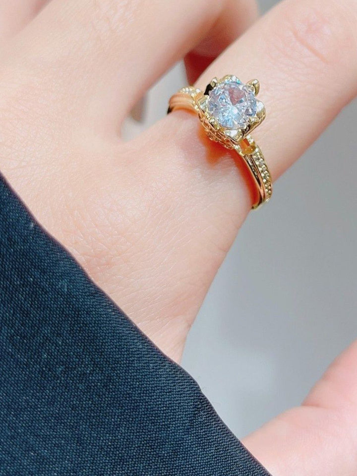 Cincin kristal berseri masin untuk wanita & gadis