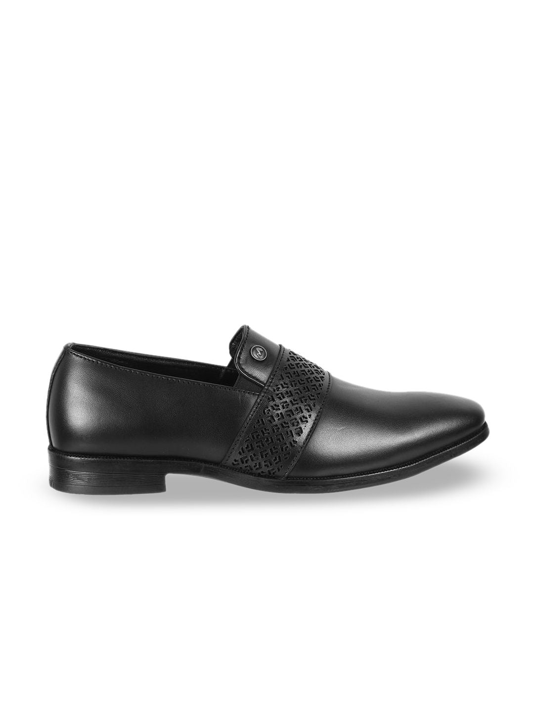 Metro Men Textured Leather Slip-On Shoes Formal Shoes