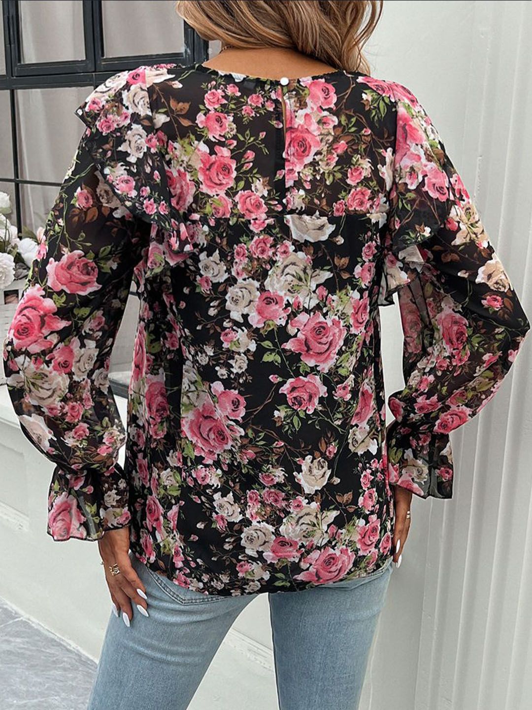 Semua Mengenai Anda Wanita Floral Dicetak A-Line Top