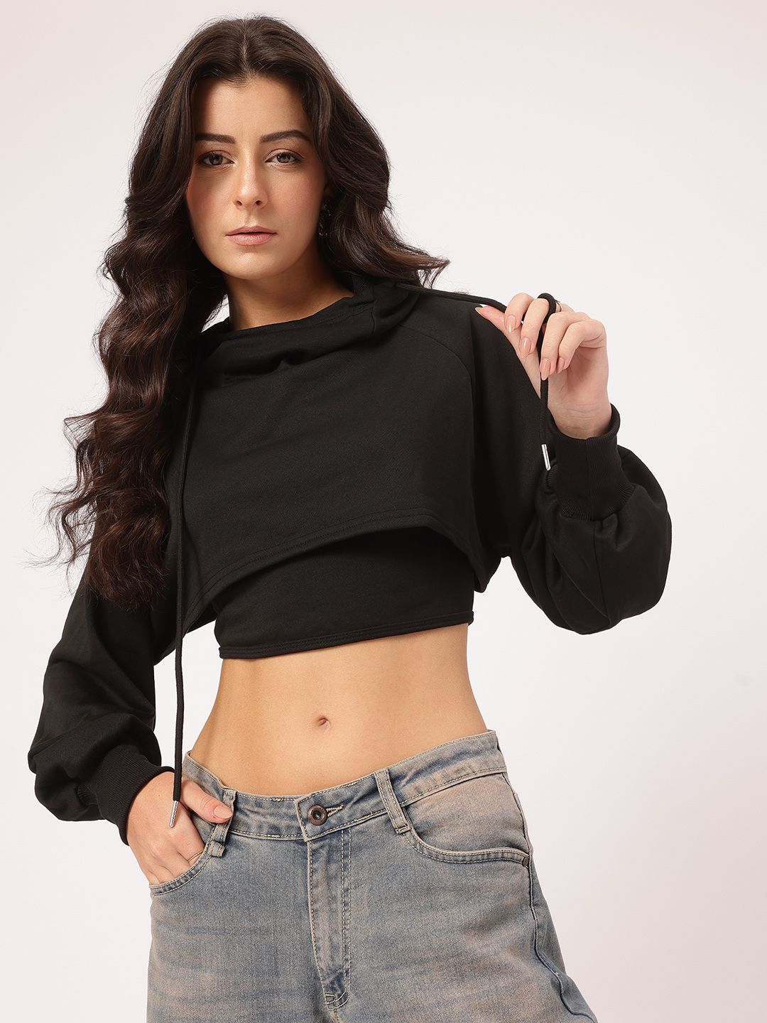 DressBerry Grunge Streetwear Cropped Sweatshirt with Top