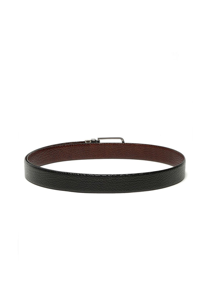 Teakwood Leathers Men Textured Leather Reversible Formal Belt