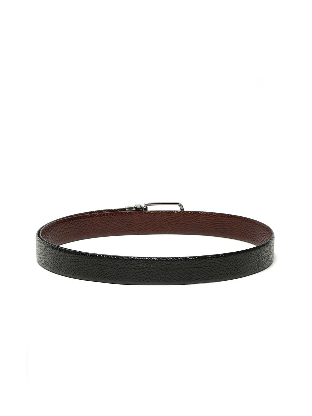 Teakwood Leathers Men Textured Leather Reversible Formal Belt