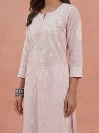 House of Chikankari Women Regular Chikankari Kurta with Trousers
