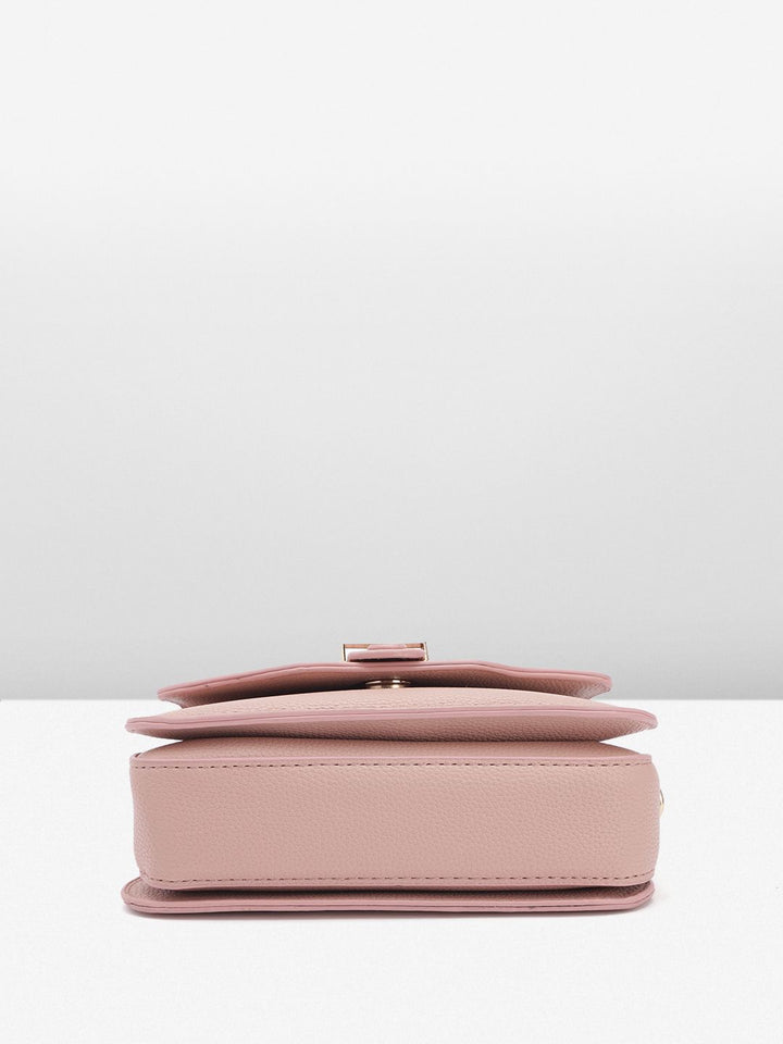 DressBerry Textured Structured Satchel Bag