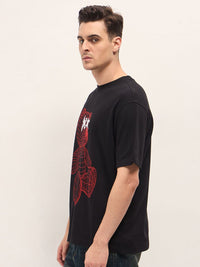 THE BEAR HOUSE Men Graphic Printed Round Neck Cotton T-shirt