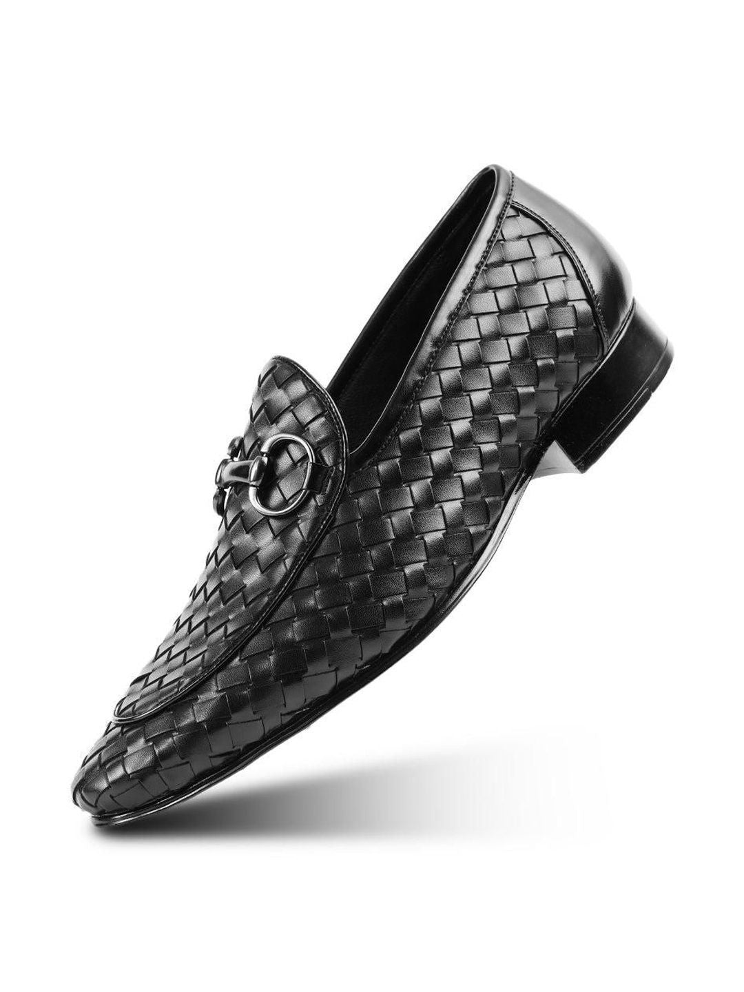 MONKSTORY Men Horsebit Smart Hand Woven Slip-Ons Loafers
