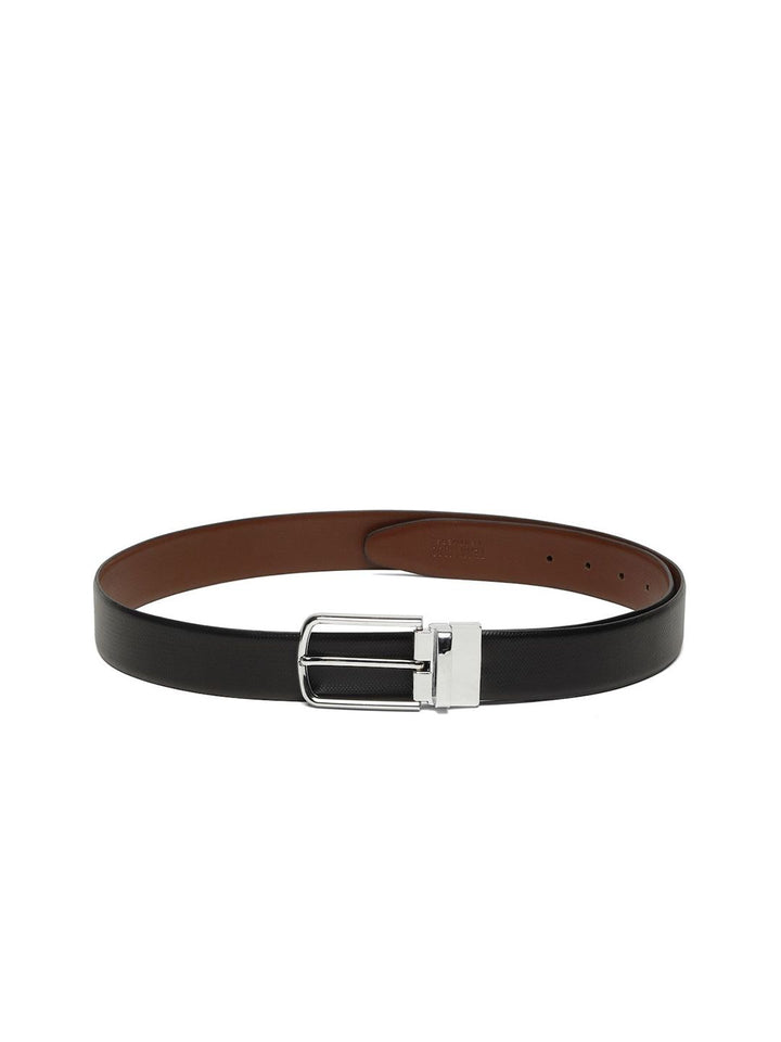 Teakwood Leathers Men Textured Leather Reversible Belt