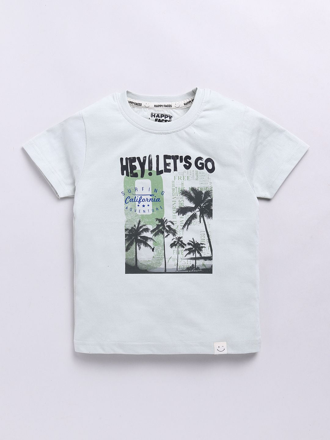 Happy Faces Kids Boys Graphic Printed Pure Cotton T-Shirt
