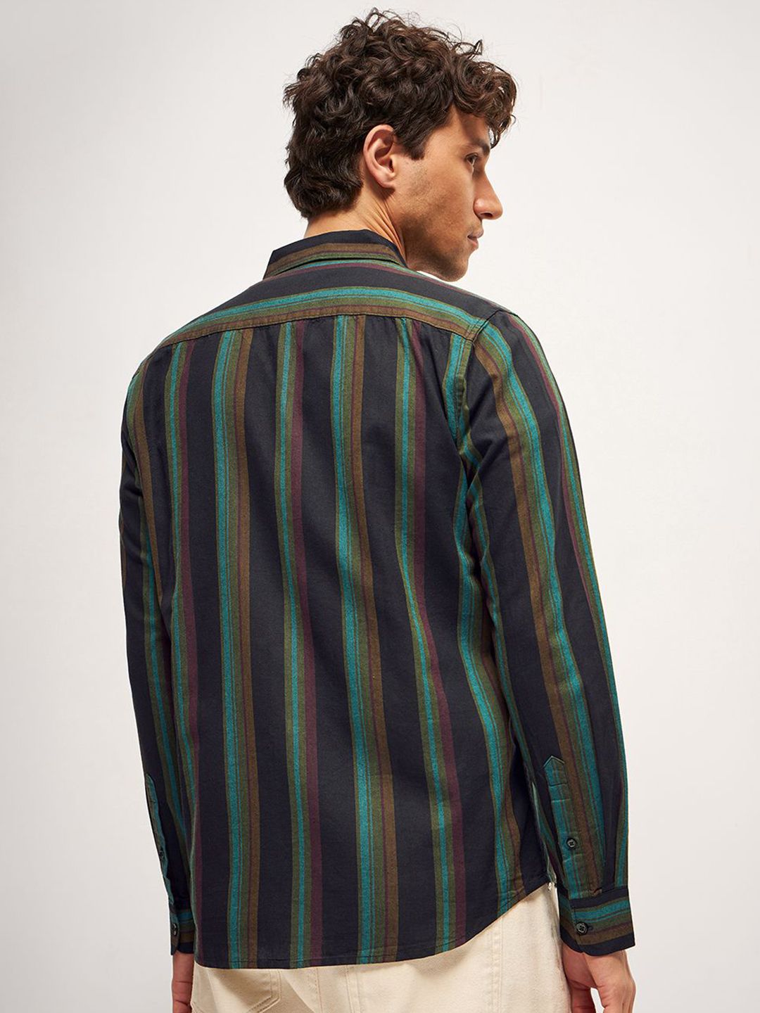 THE BEAR HOUSE Men Multi Striped Slim Fit Casual Shirt