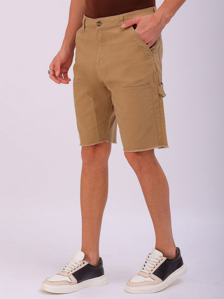 The Indian Garage Co Men Pure Cotton Relaxed Fit Chino Shorts