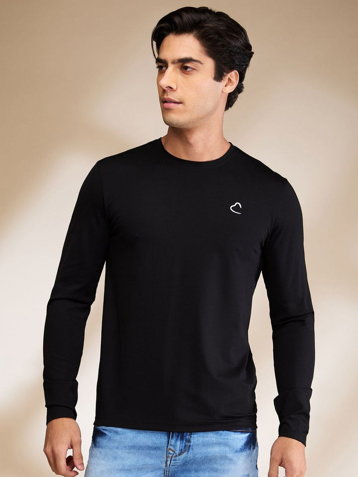 Being Human Men Solid Round Neck Cotton Slim Fit T-shirt