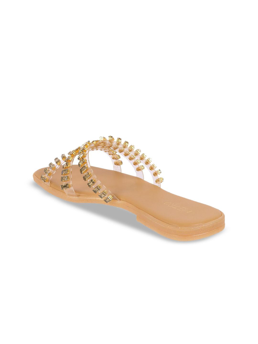 Metro Women Textured Open Toe Flats