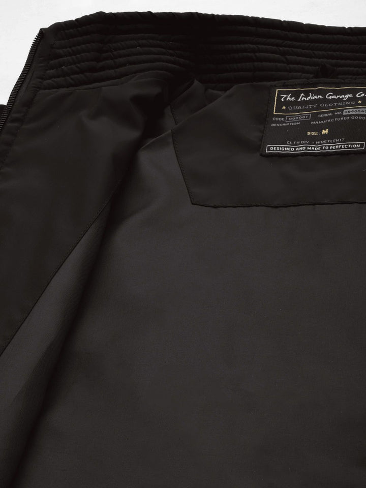 The Indian Garage Co Men Zip-Front Bomber Jacket with Zip Pockets