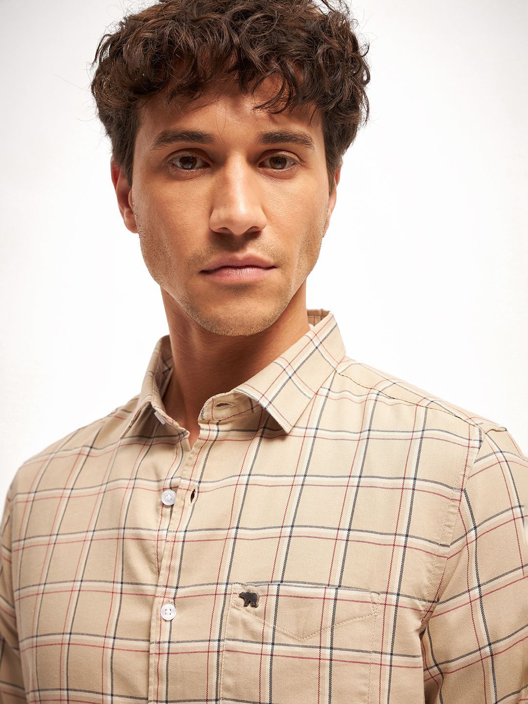 THE BEAR HOUSE Men Slim Fit Tartan Checks Opaque Checked Casual Shirt