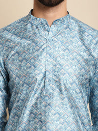 Anouk Ethnic Motifs Woven Design Jacquard Silk Kurta with Churidar