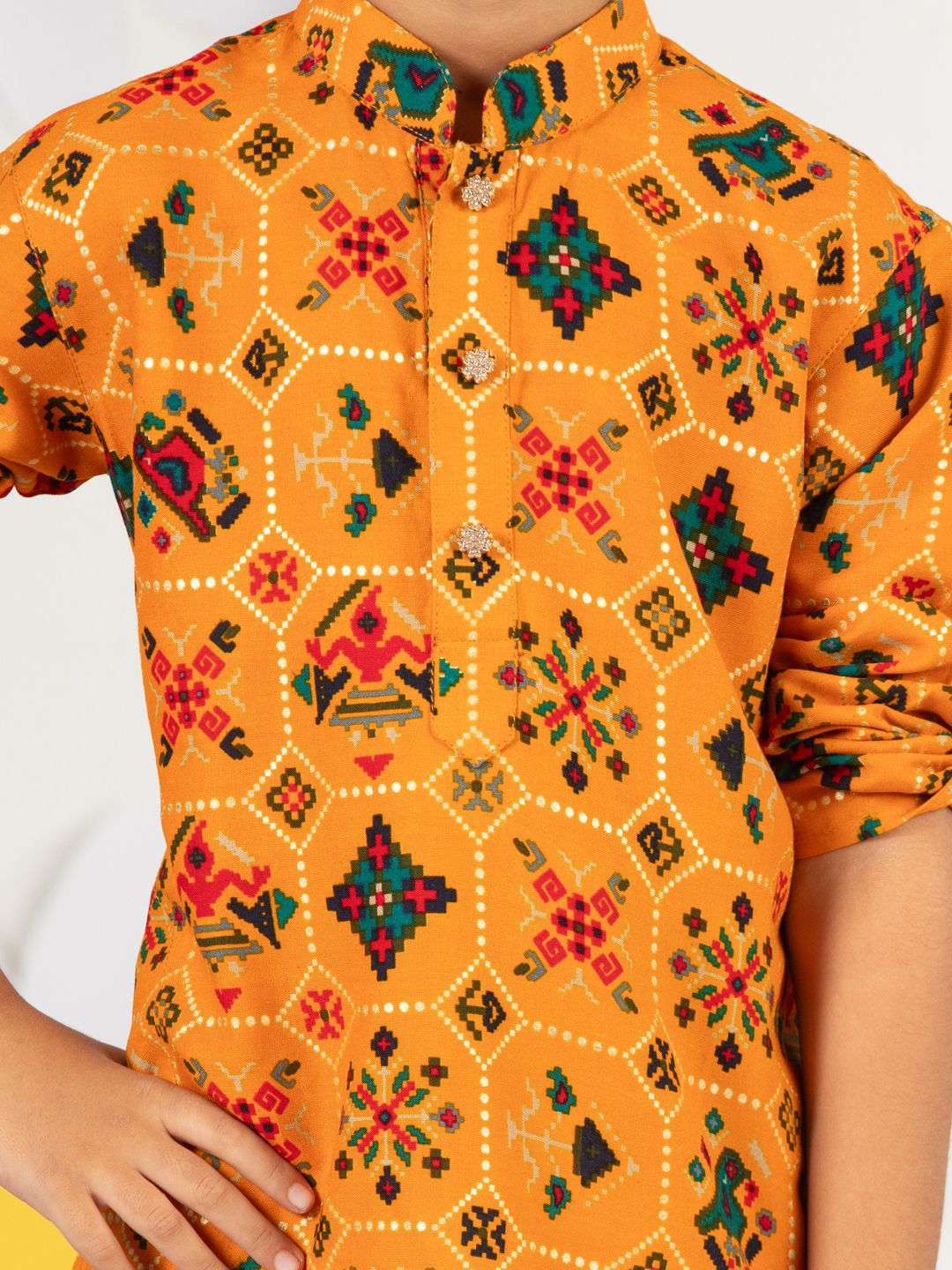 VASTRAMAY Boys Geometric Printed Kurta with Patiala