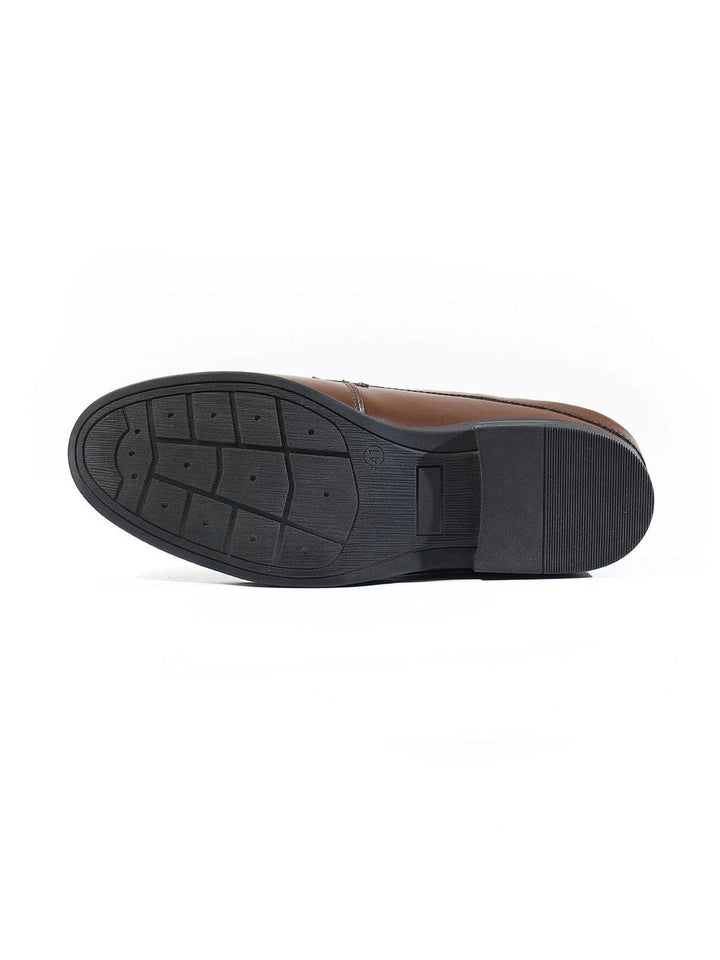 MONKSTORY Atelier 1930 Penny Loafer Mules - Cognac Brown