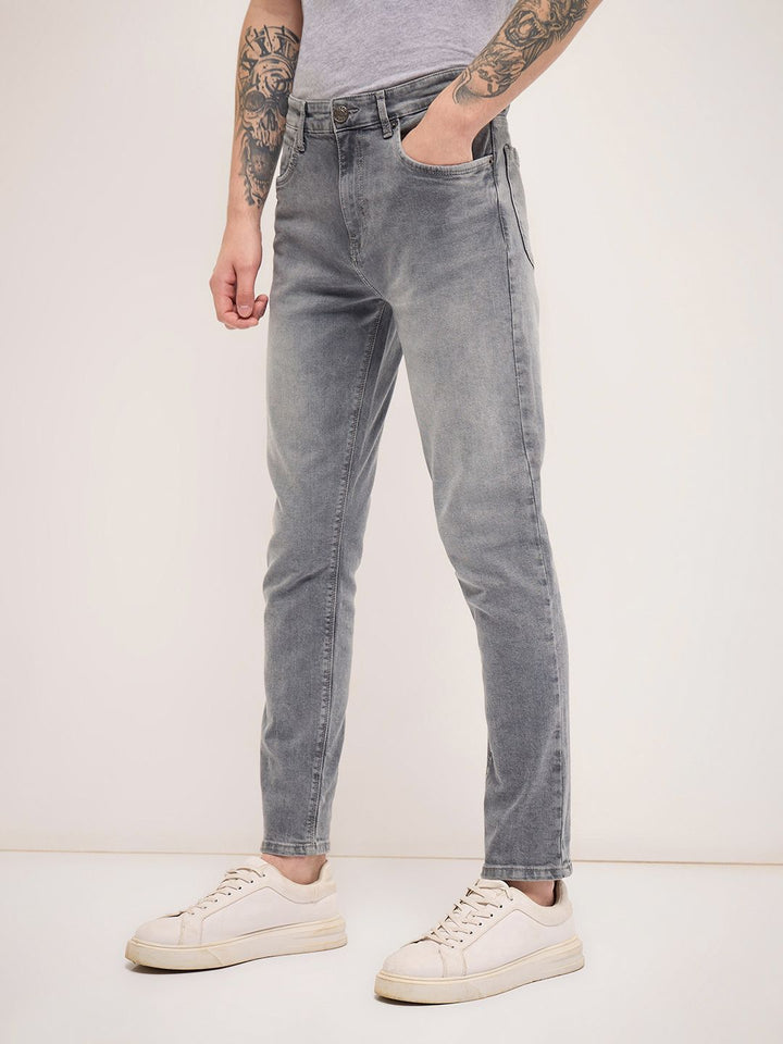 THE BEAR HOUSE Men Slim Fit Light Fade Jeans