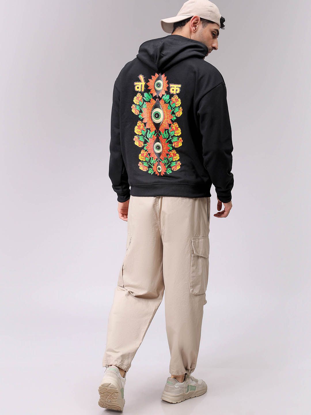 The Indian Garage Co Men Printed Hooded Sweatshirt