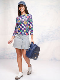 Tokyo Talkies Women Mickey Mouse Printed Fitted Top