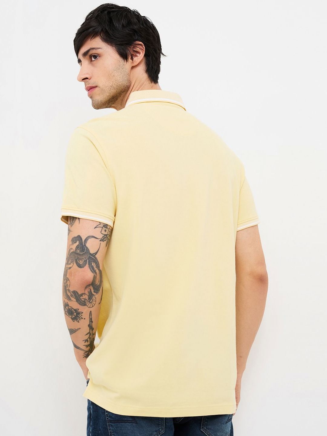 SPYKAR Men Solid Polo Collar Cotton T-shirt