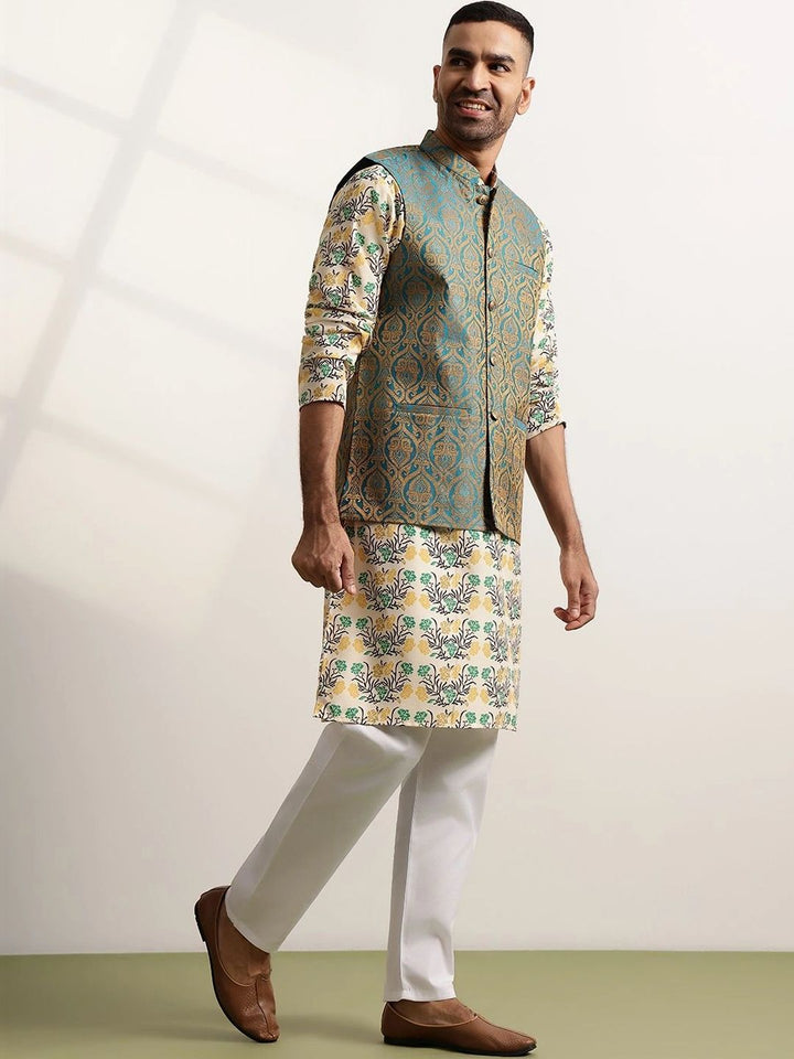 Jaket Nehru Brocade Rekaan Tenunan Anouk