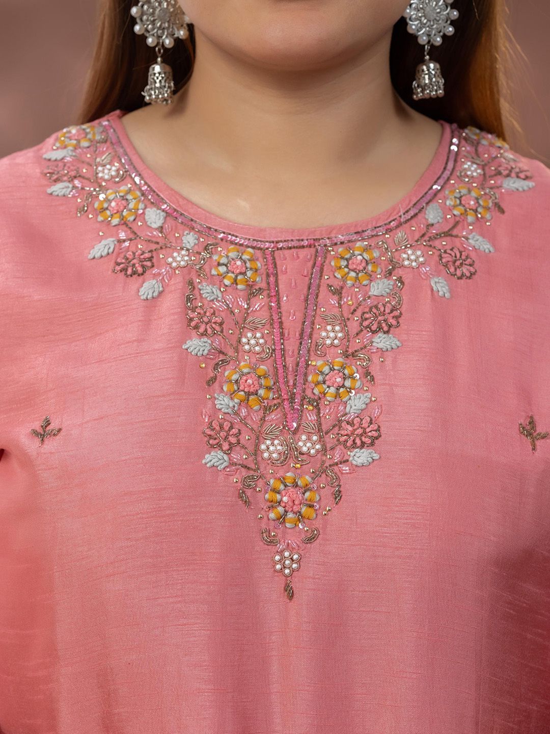 Mamicha Women Floral Embroidered Kurta with Trousers & Dupatta