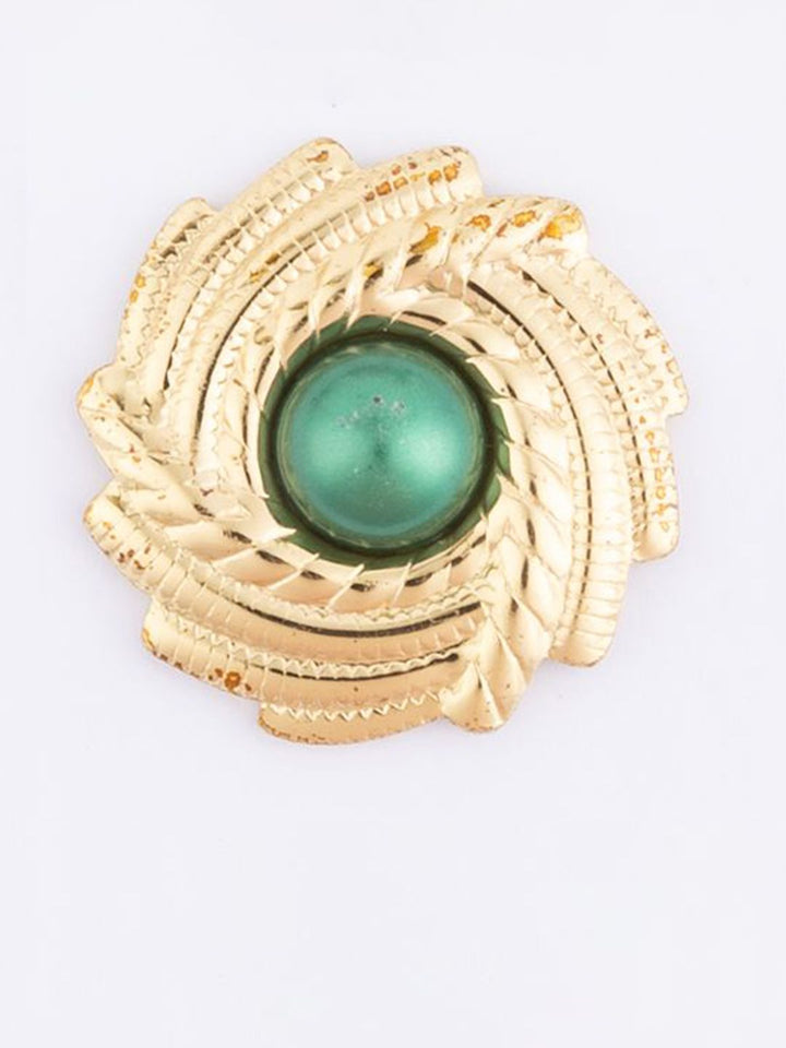 VOGUE PANASH Stainless Steel 18K Gold-Plated Circular Shape Studs