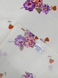 BOMBAY DYEING 525B Magenta Floral 164 TC Pure Cotton Queen Bedsheet Set