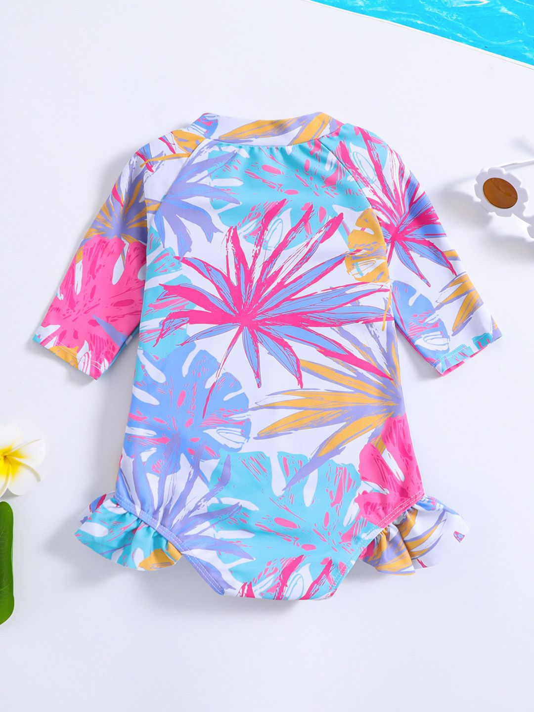 YK Girls Printed  Bodysuit