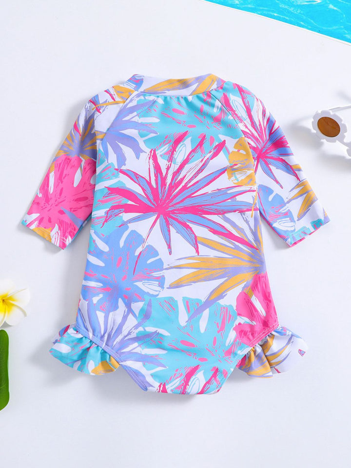 YK Girls Printed  Bodysuit